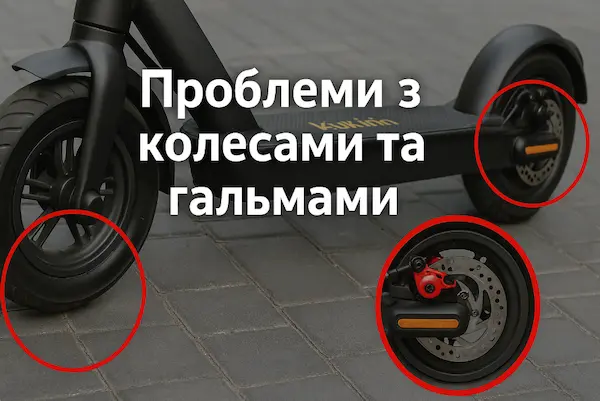 Проблеми з колесами та гальмами KuKirin