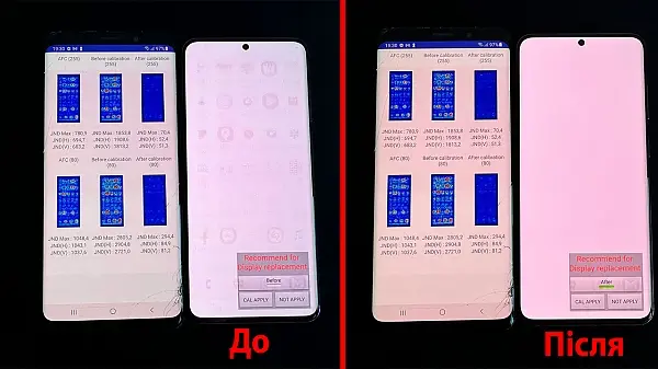 Процес калібрування Samsung Galaxy S20